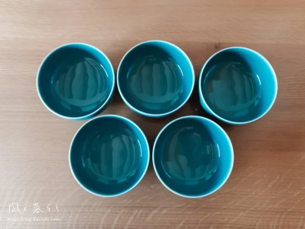 【白山陶器】汁碗 5ピースセット 青磁 食器 茶碗