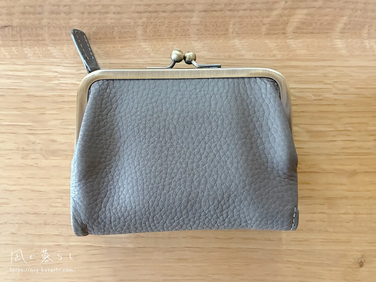 トーンオイルヌメ がま口ポケット財布