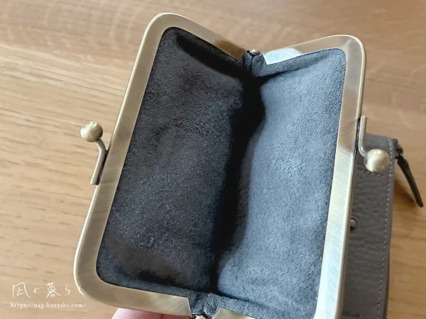 トーンオイルヌメ がま口ポケット財布