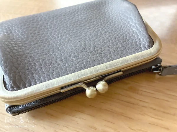 トーンオイルヌメ がま口ポケット財布